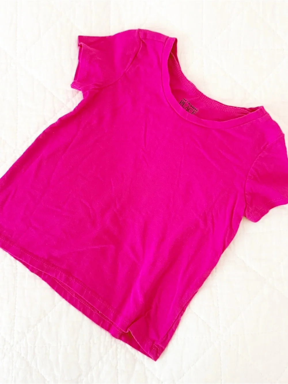 The Children's Place 3T Kids Bright Pink Short Sleeve Tee